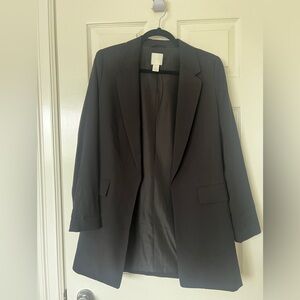H&M long black blazer